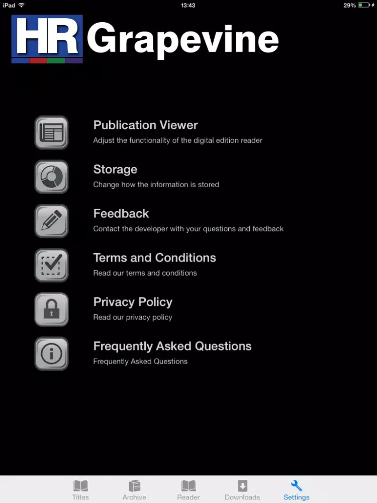 HR Grapevine iPad  স্ক্রিনশট