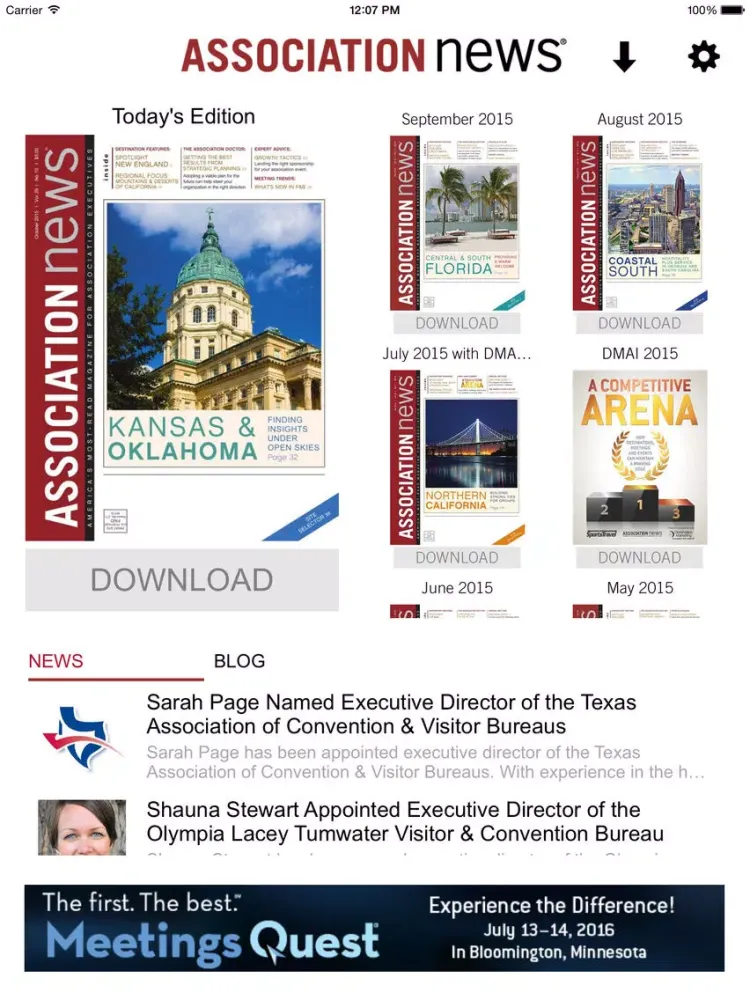 Zrzuty ekranu Association News iPad 