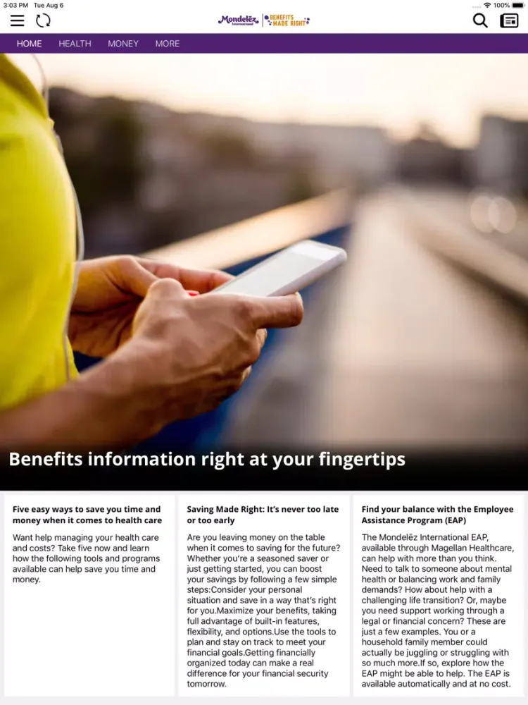 Benefits Made Right (MDLZ) iPad 應用截圖