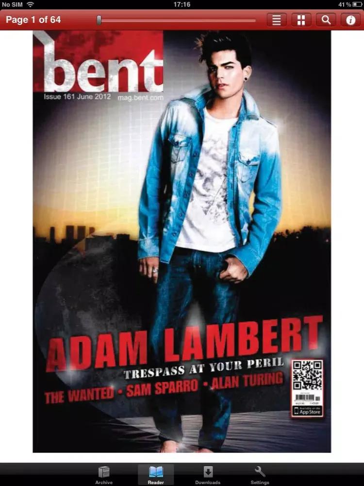 Capturas de tela do Bent Magazine iPad 