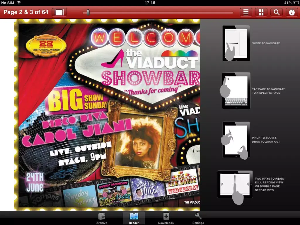 Capturas de tela do Bent Magazine iPad 