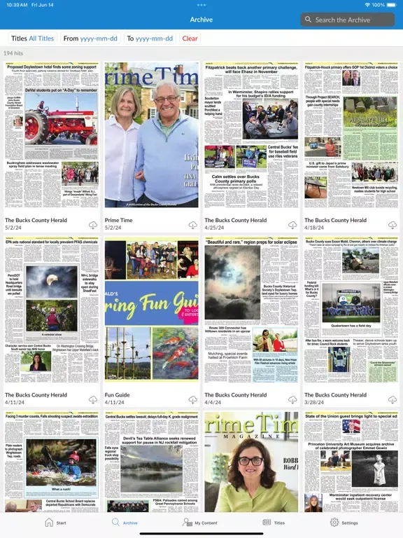 Captures d'écran de Bucks County Herald newspaper iPad 