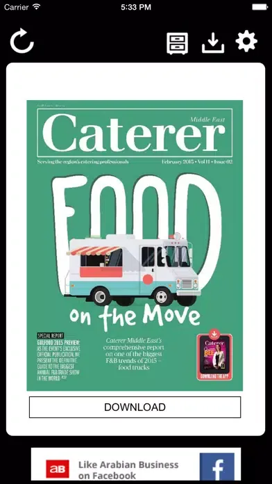 ภาพหน้าจอของ Caterer Middle East