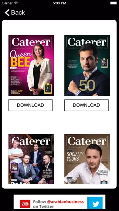 ภาพหน้าจอของ Caterer Middle East