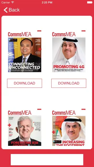 Tangkapan skrin Communications Middle East