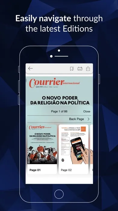 Courrier Internacional Digital Screenshots