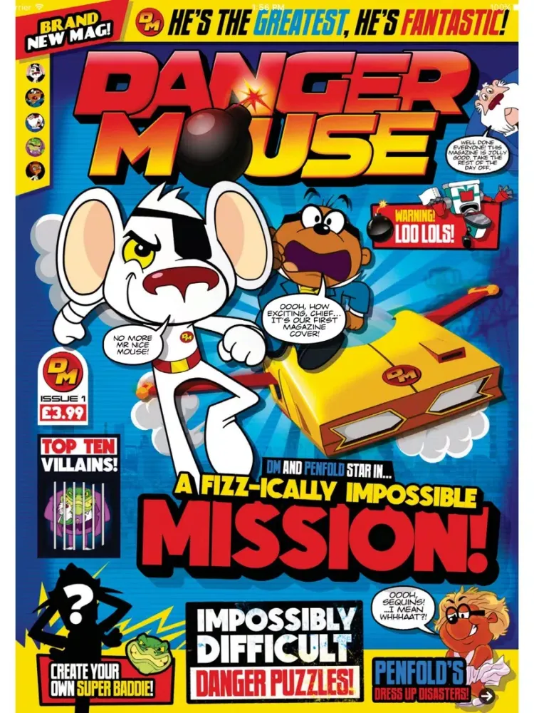 Ảnh chụp màn hình của Danger Mouse Magazine iPad 