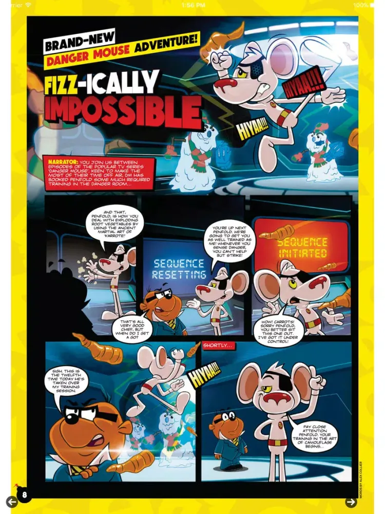 Ảnh chụp màn hình của Danger Mouse Magazine iPad 