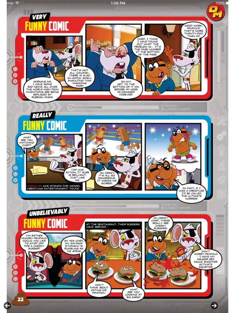 Ảnh chụp màn hình của Danger Mouse Magazine iPad 