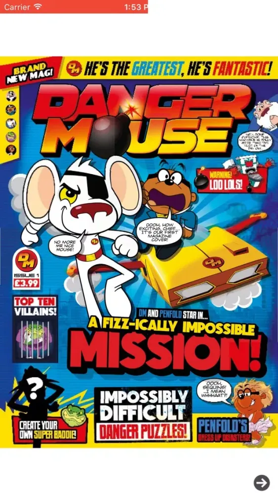 Ảnh chụp màn hình của Danger Mouse Magazine