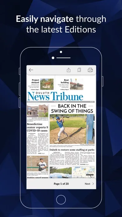 Duluth News Tribune E-paper سکرین شاٹس