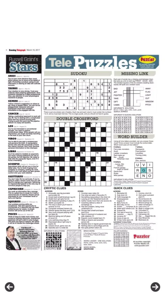 Tangkapan skrin The Evening Telegraph Late