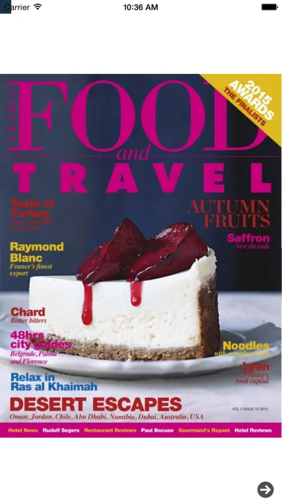 Captures d'écran de Food & Travel Arabia