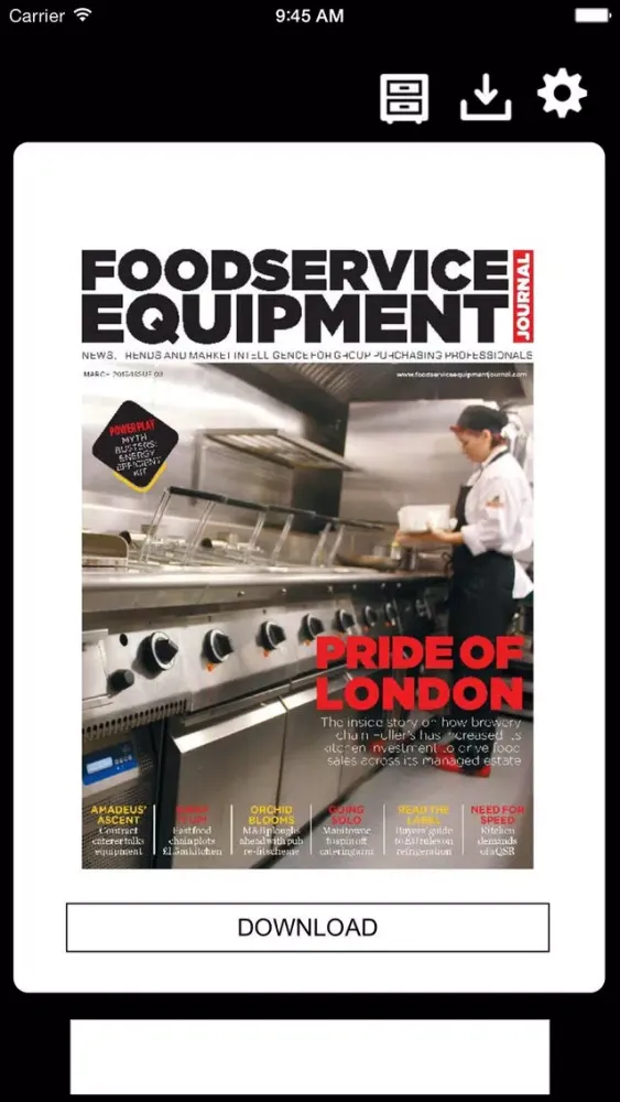 Tangkapan layar Food Service Equipment Journal