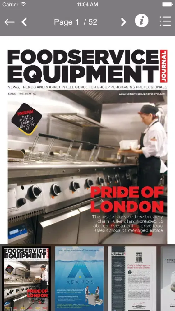 Tangkapan layar Food Service Equipment Journal