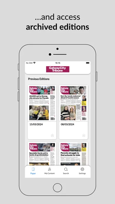Capturas de pantalla de Galway City Tribune