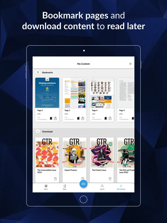 Ảnh chụp màn hình của GTR - Global Trade Review iPad 