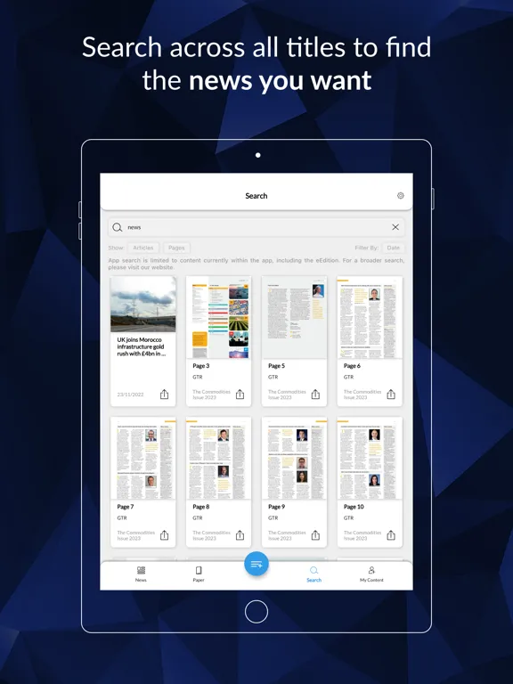 Ảnh chụp màn hình của GTR - Global Trade Review iPad 