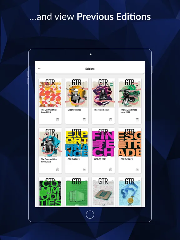 Ảnh chụp màn hình của GTR - Global Trade Review iPad 