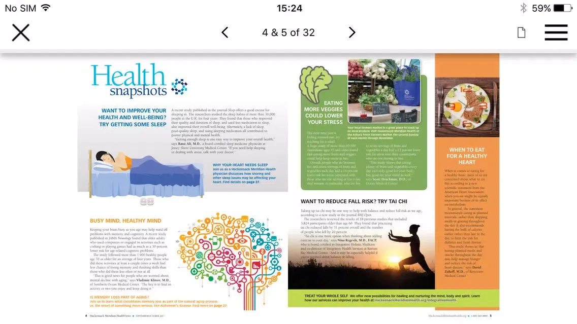 Capturas de tela do HealthViews