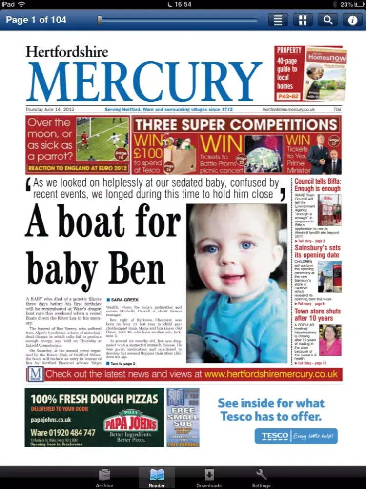 Hertfordshire Mercury iPad  سکرین شاٹس