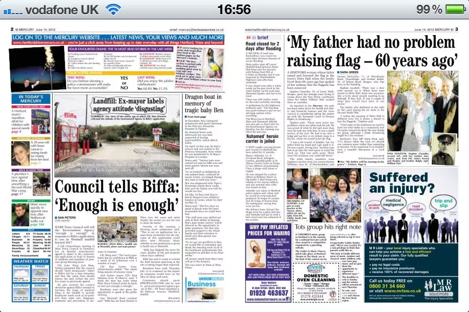 Hertfordshire Mercury سکرین شاٹس
