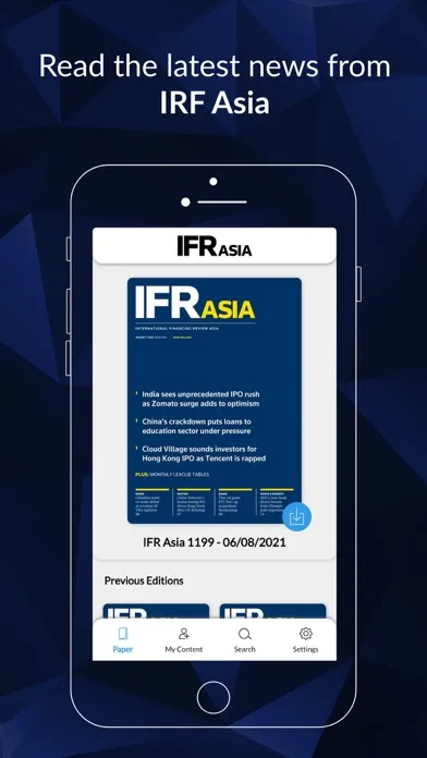 Zrzuty ekranu IFR Asia Magazine