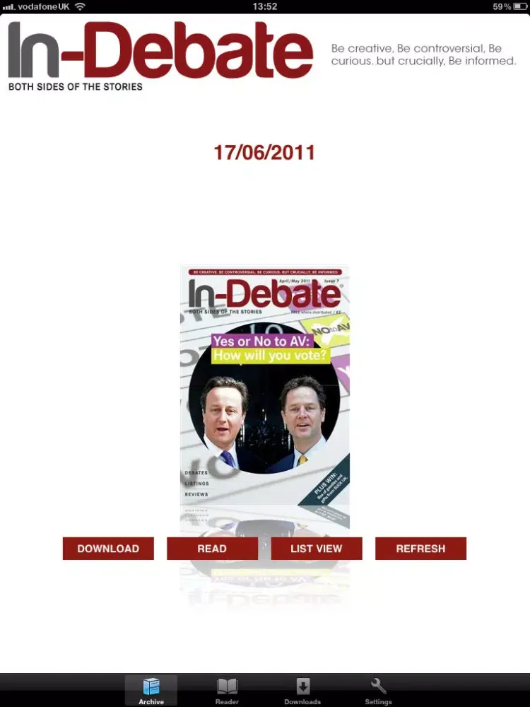 In-Debate iPad  スクリーンショット
