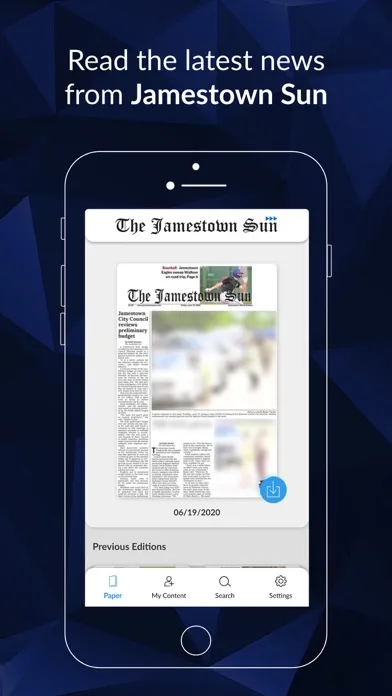 Tangkapan layar Jamestown Sun E-paper