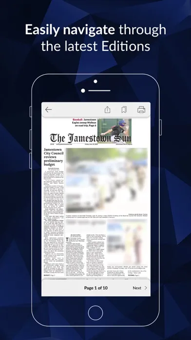 Tangkapan layar Jamestown Sun E-paper