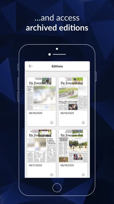 Tangkapan layar Jamestown Sun E-paper