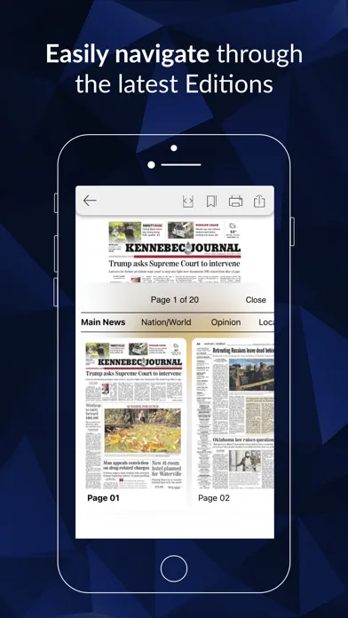 Zrzuty ekranu Kennebec Journal ePaper