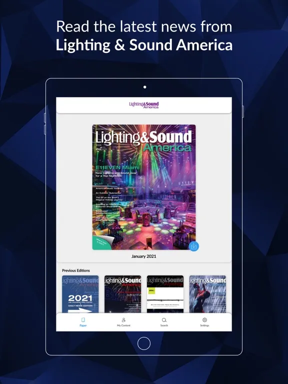 Lighting and Sound America iPad  Screenshots