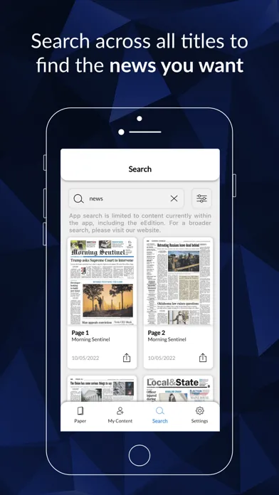 Morning Sentinel ePaper Screenshots