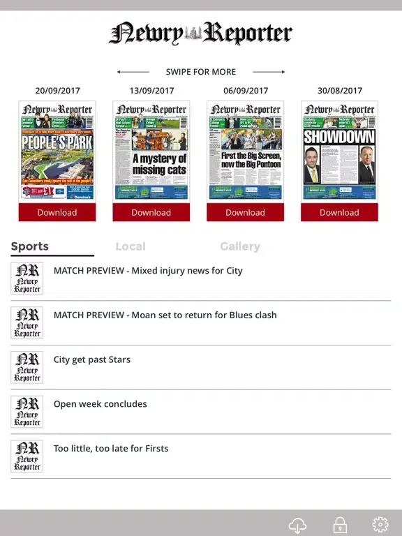 Screenshot di Newry Reporter iPad 