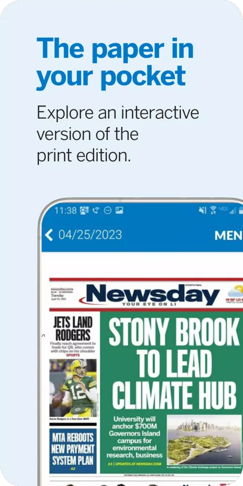 Screenshot di Newsday