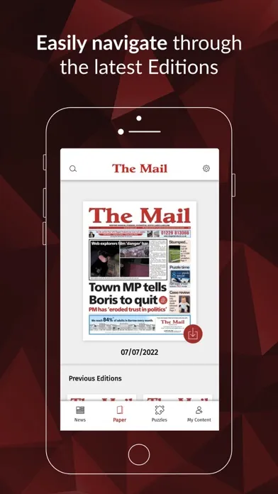 Screenshot di The Mail Newspaper