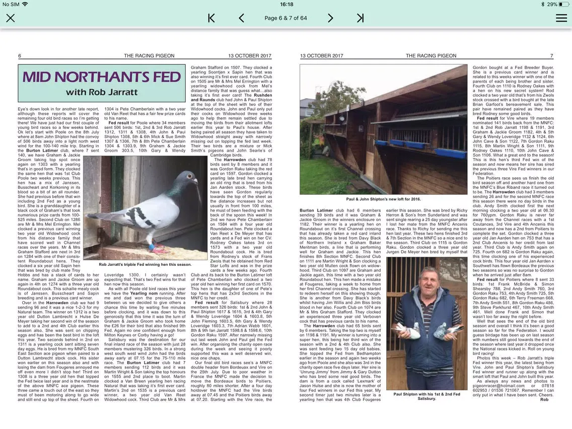 Captures d'écran de The Racing Pigeon iPad 