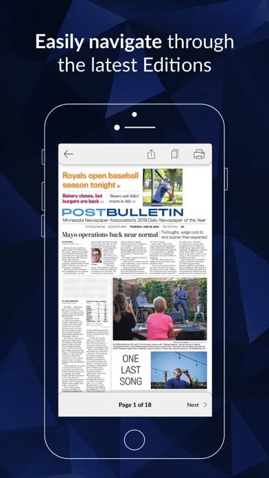Captures d'écran de Post Bulletin E-paper