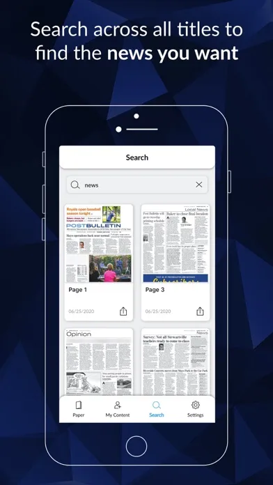 Captures d'écran de Post Bulletin E-paper