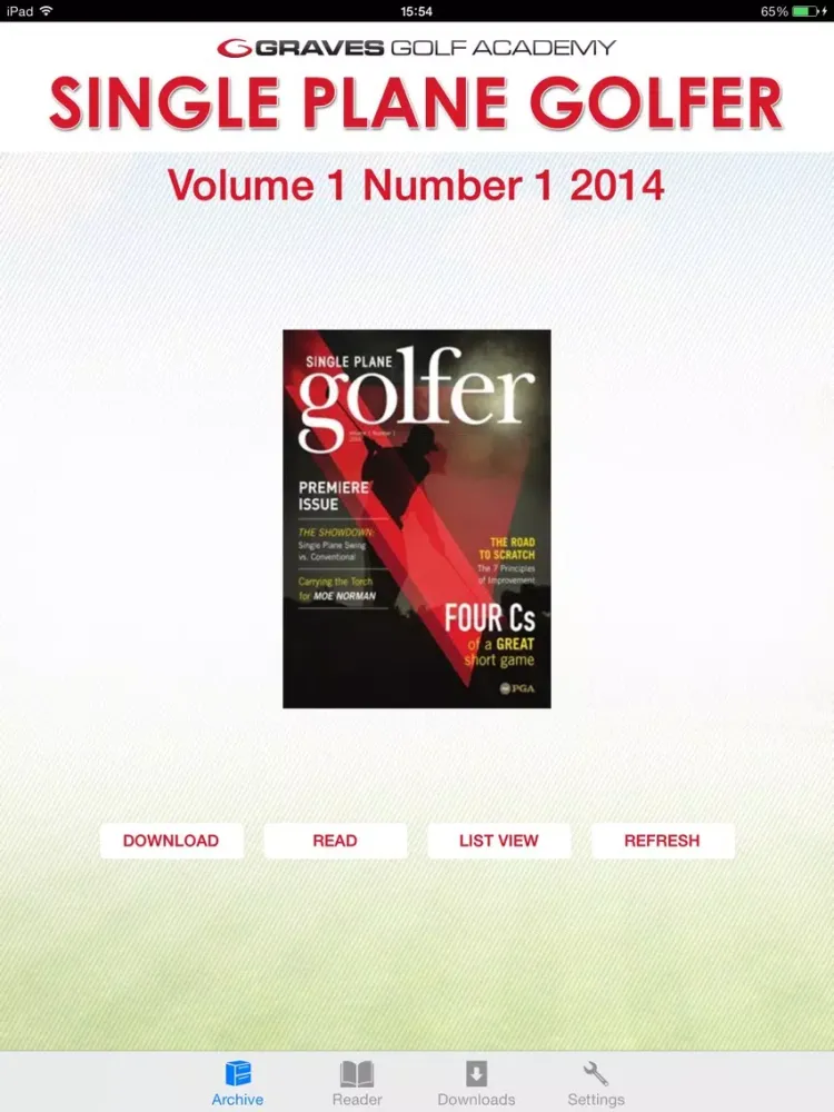 Single Plane Golfer iPad  स्क्रीनशॉट