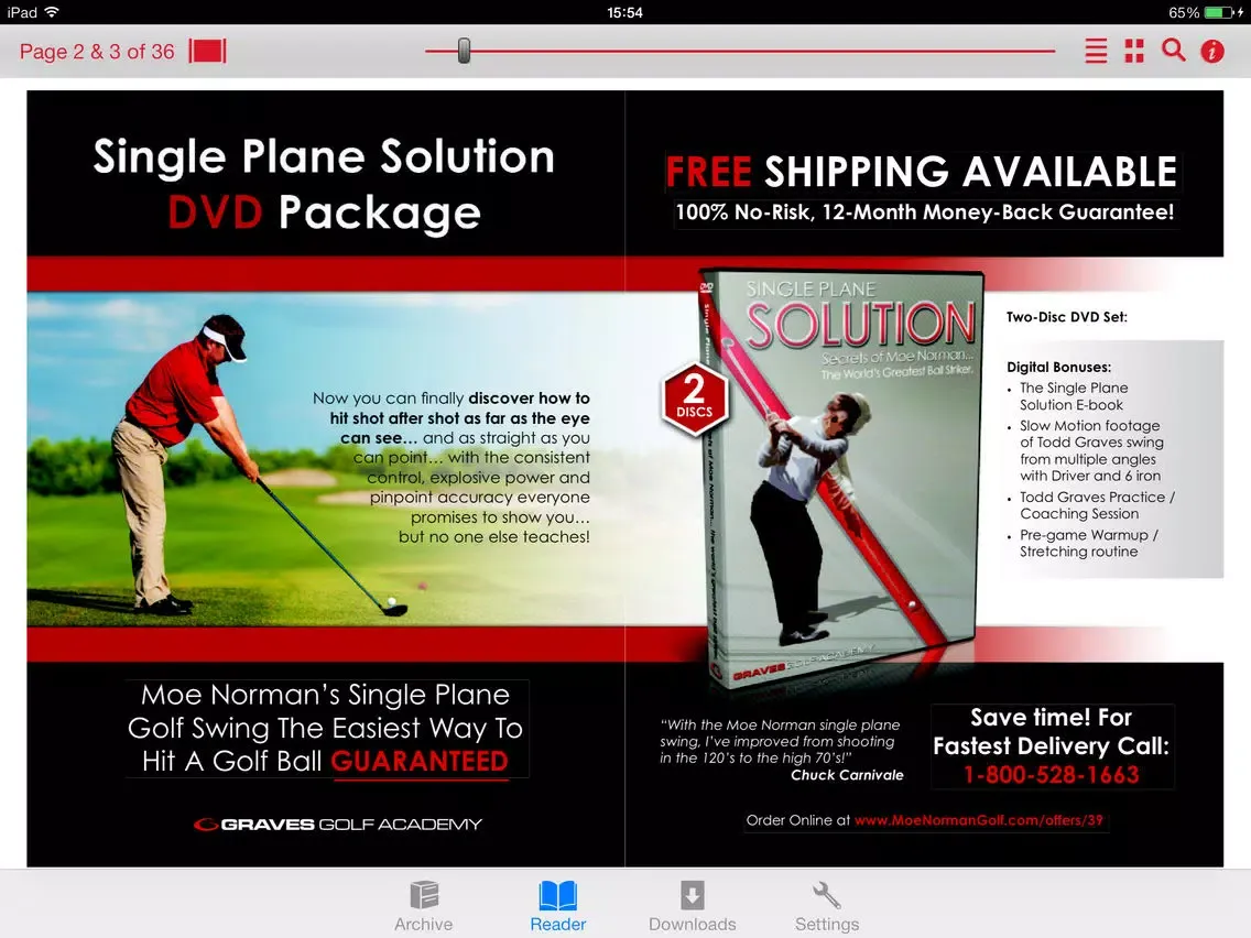 Single Plane Golfer iPad  स्क्रीनशॉट