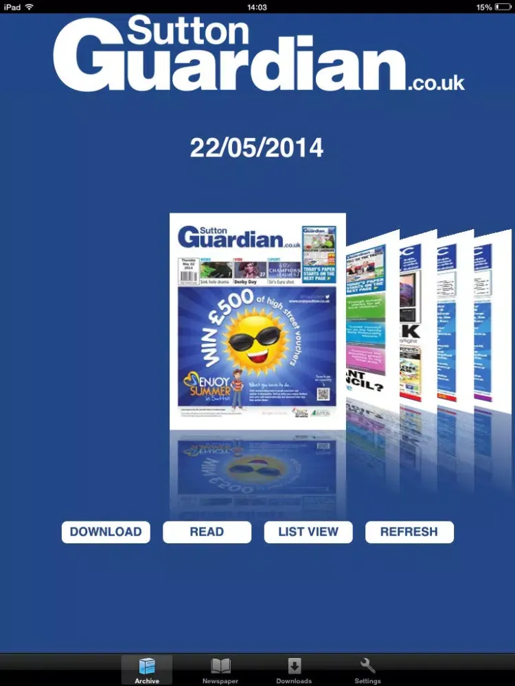 Sutton Guardian iPad  سکرین شاٹس
