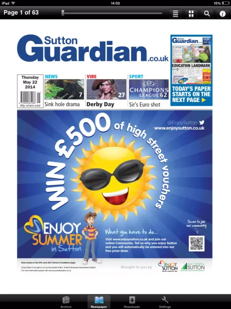 Sutton Guardian iPad  سکرین شاٹس