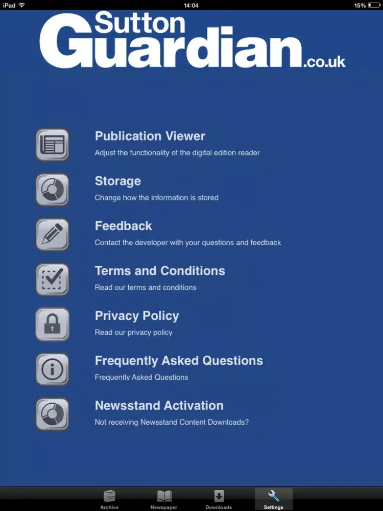 Sutton Guardian iPad  سکرین شاٹس