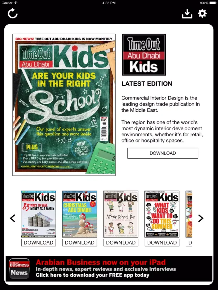 Time Out Abu Dhabi Kids iPad  Screenshots