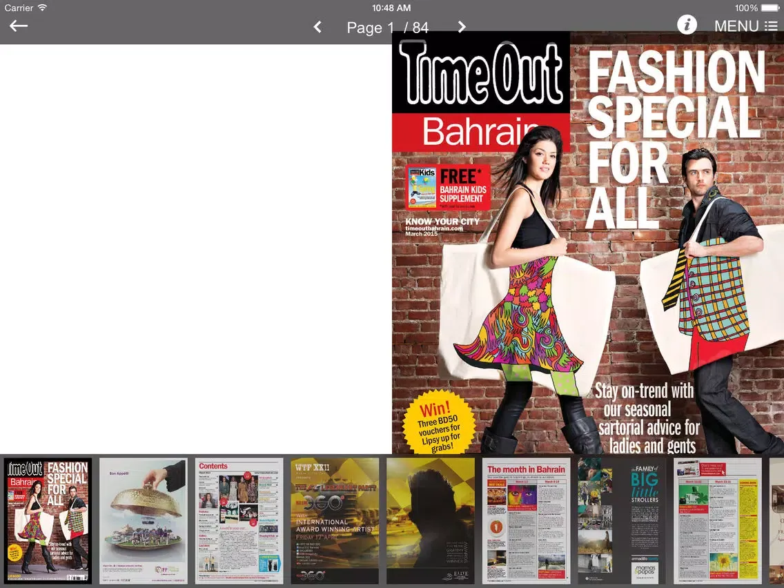 Time Out Bahrain Magazine iPad  Screenshots