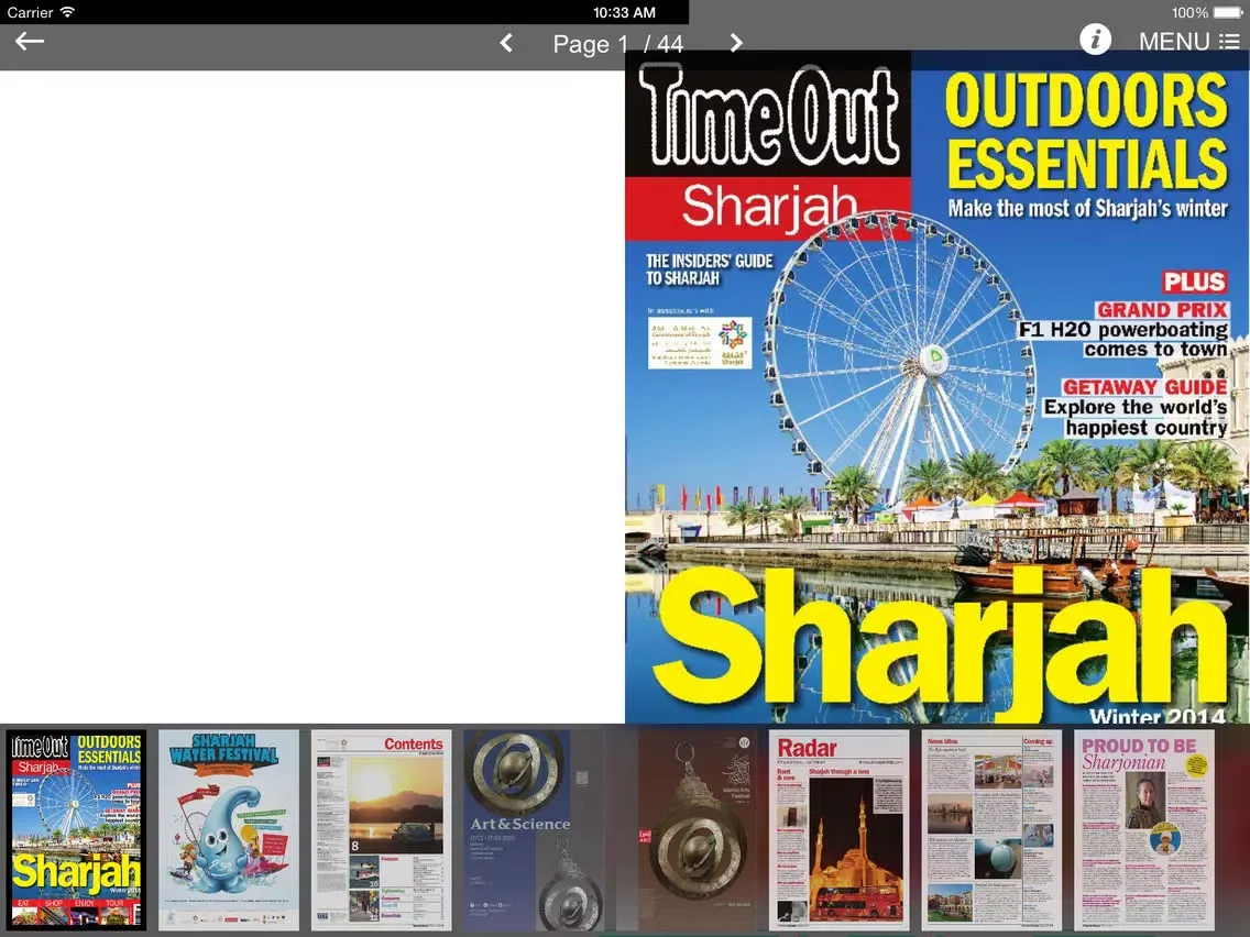 Скриншоты Time Out Sharjah Magazine iPad 
