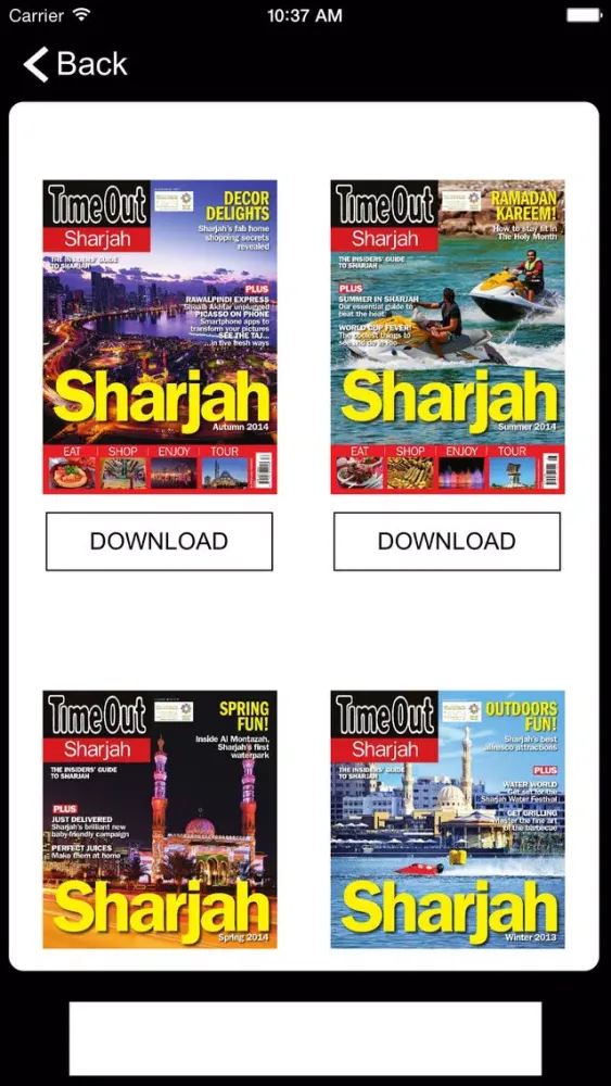 Скриншоты Time Out Sharjah Magazine