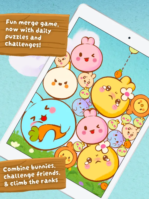 Tangkapan layar Pop Pop Bunny! Merge Game iPad 